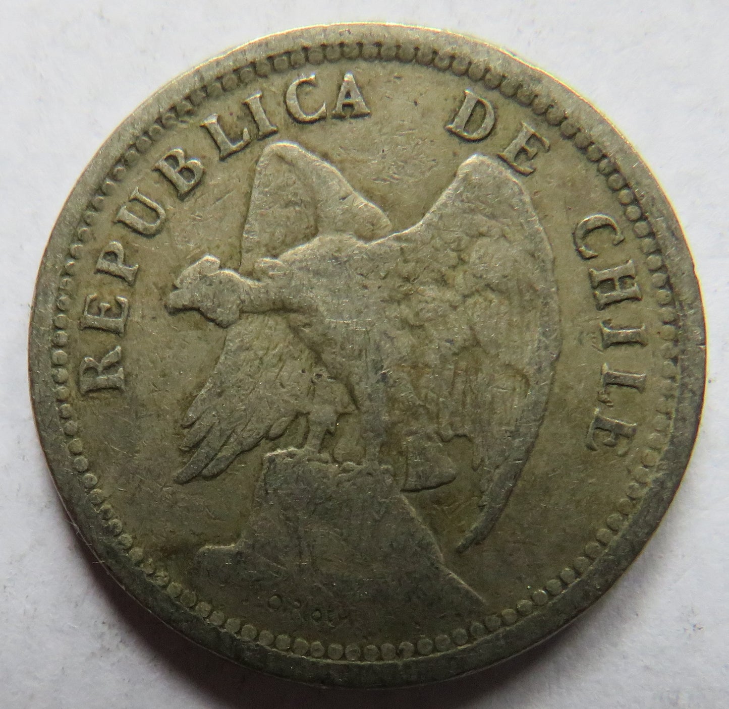 1932 Chile 20 Centavos Coin