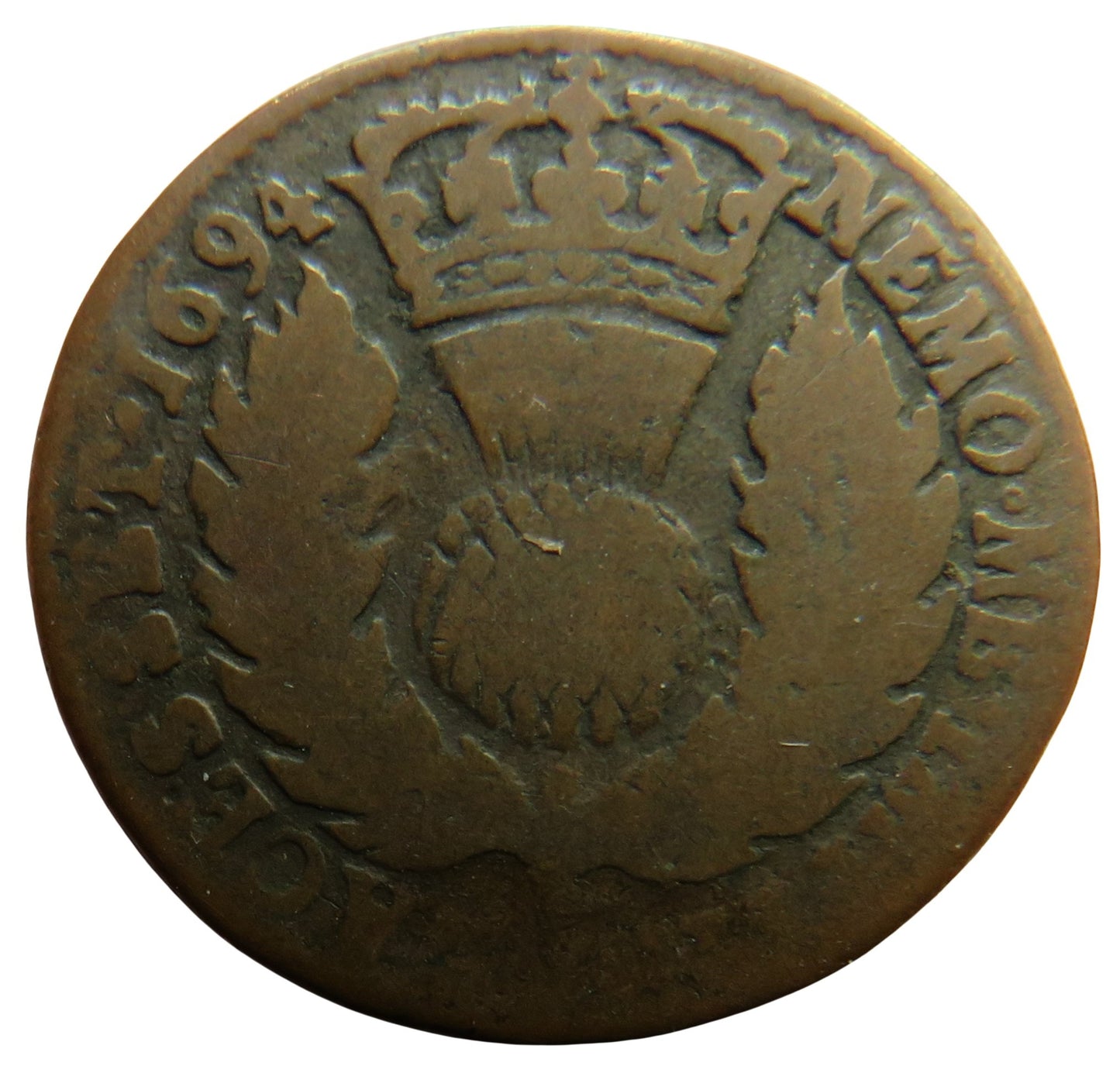 1694 William & Mary Scotland Twopence / Turner / Bodle Coin