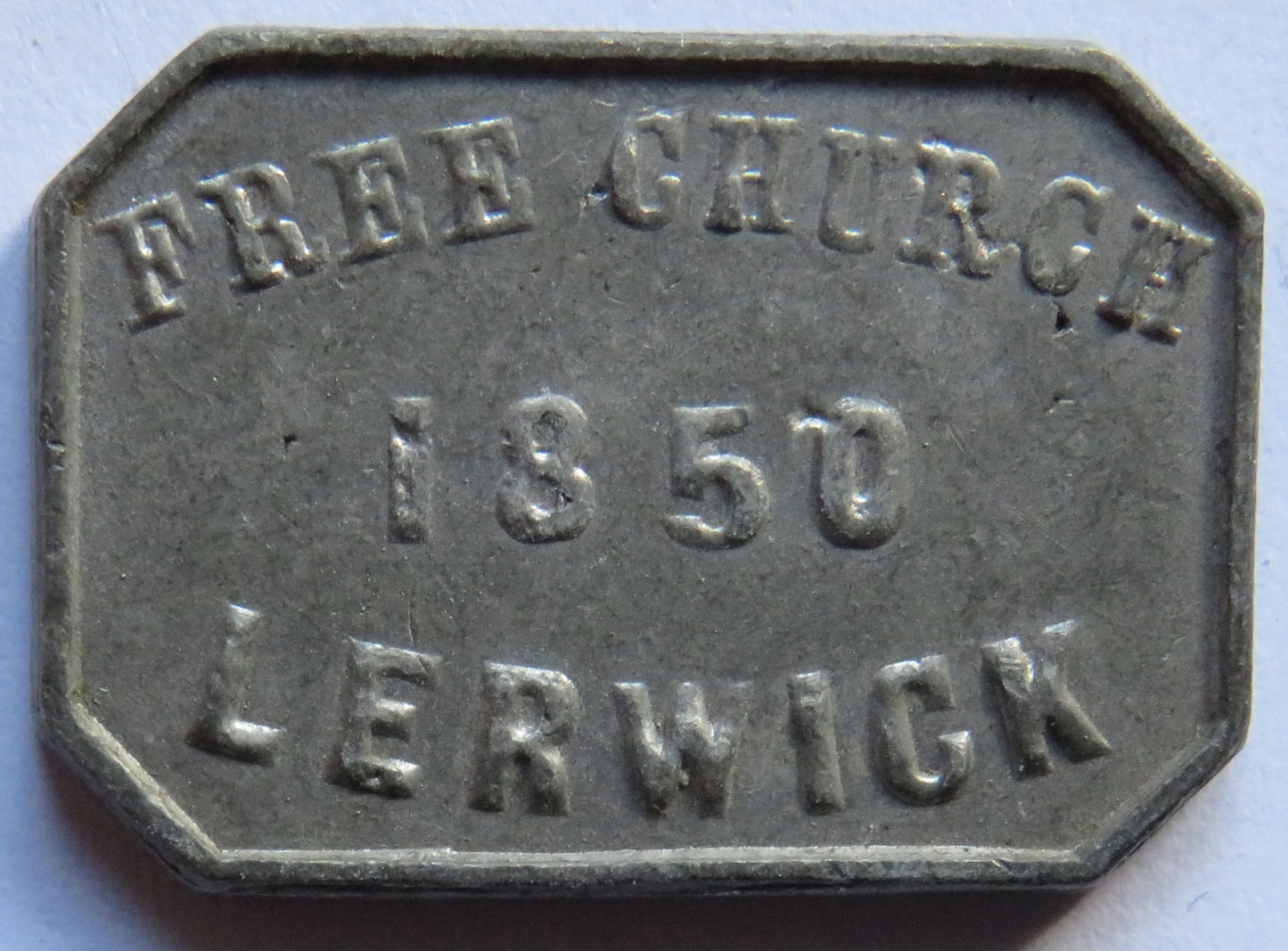 1850 Free Church of Lerwick Communion Token