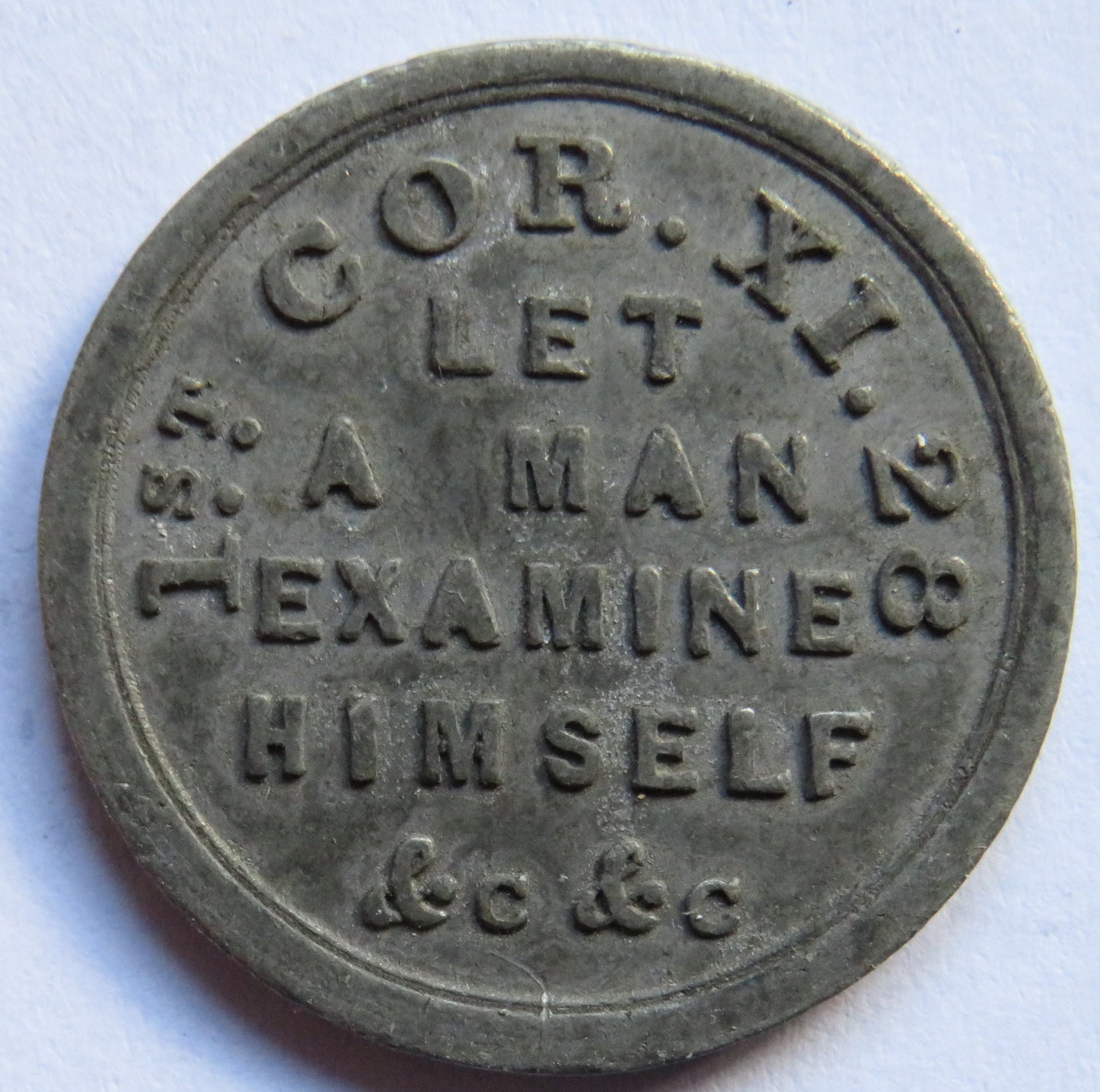 Parish of Cruden 1842 Church Communion Token