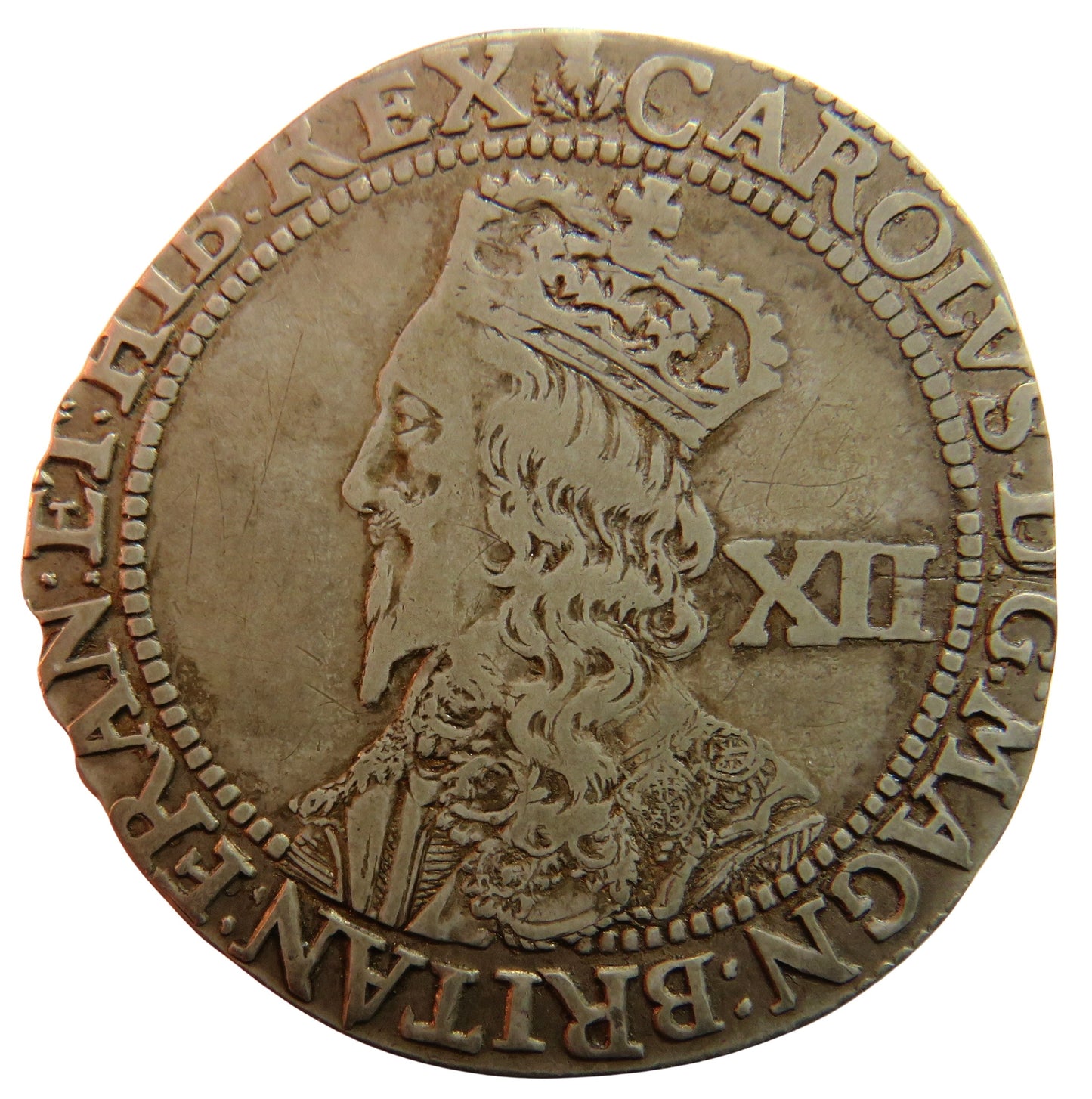1625-1649 King Charles I Scotland 12 Shillings Coin Falconers Issue