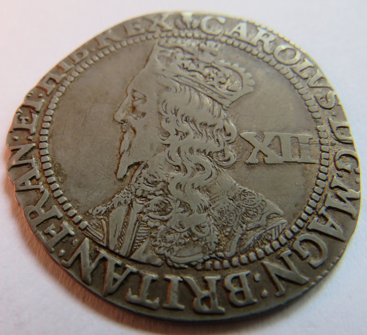 1625-1649 King Charles I Scotland 12 Shillings Coin Falconers Issue