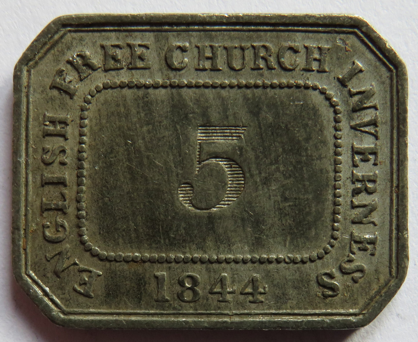 English Free Church Inverness 1844 Communion Token - Scotland