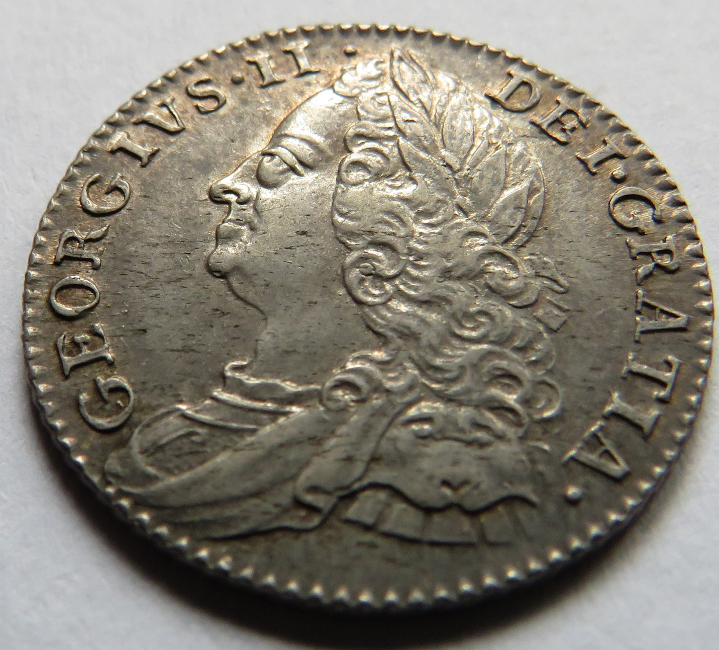 1758 King George II Silver Sixpence Coin In Higher Grade