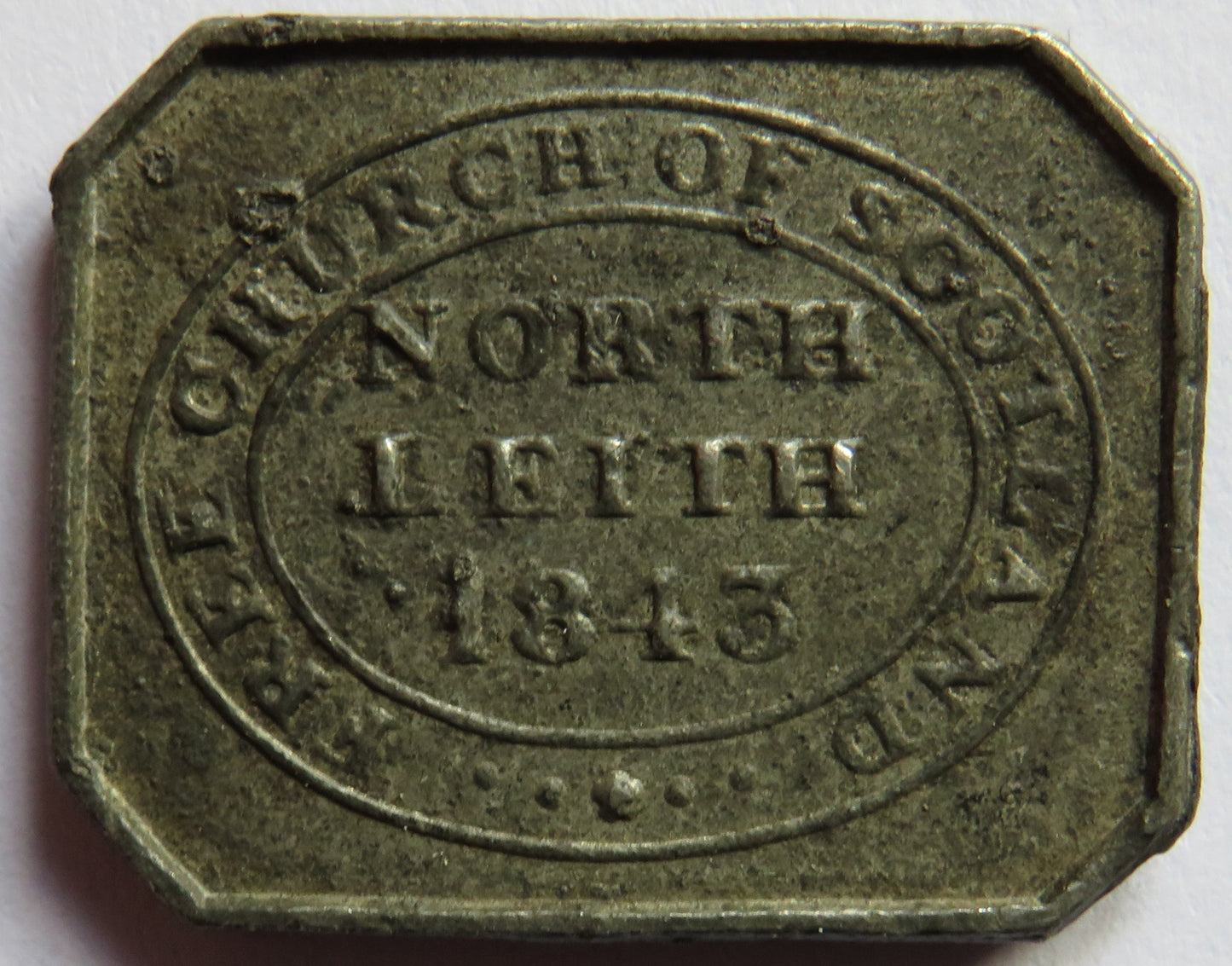 Free Church of Scotland North Leith 1843 Church Communion Token