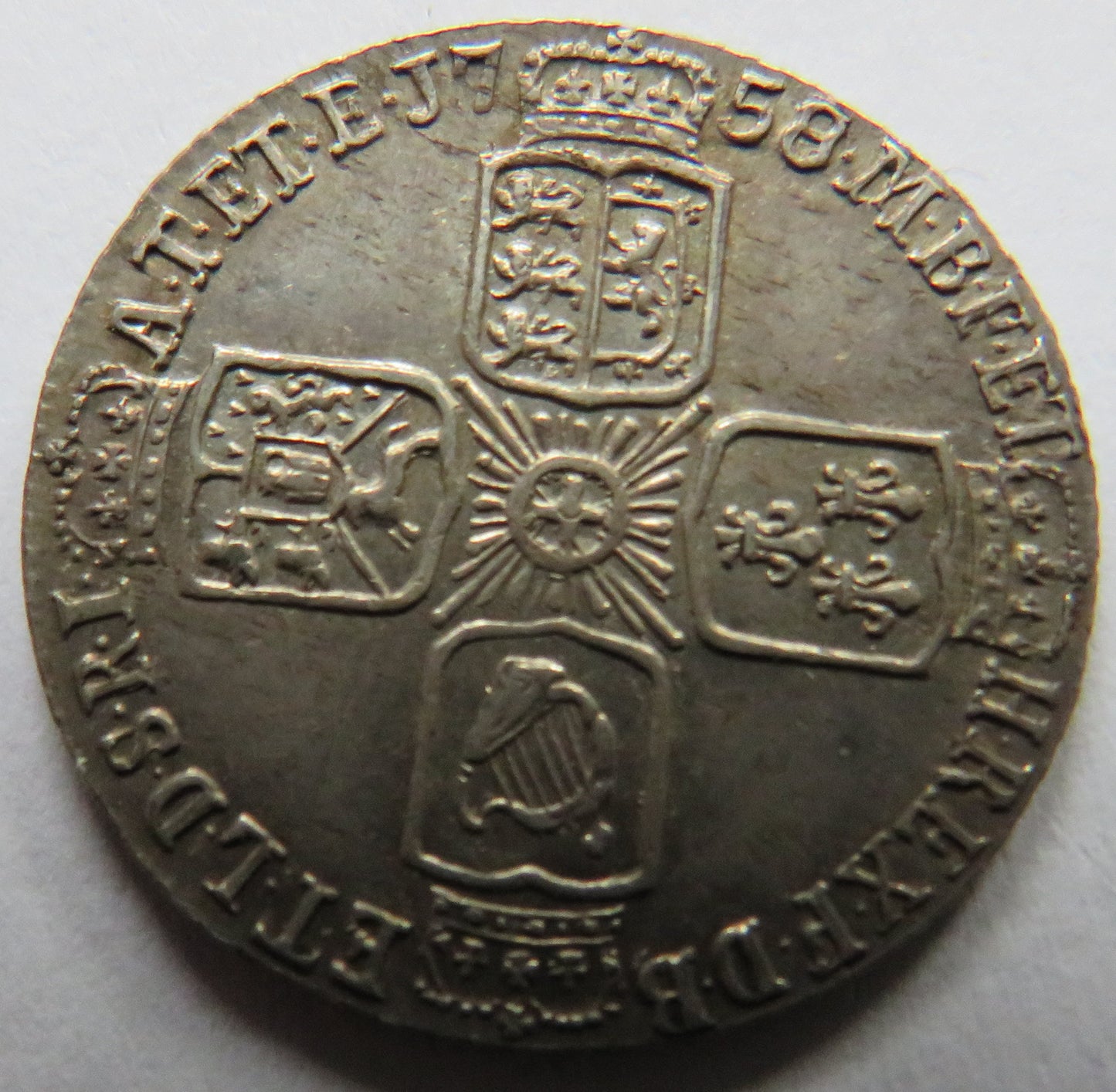 1758 King George II Silver Sixpence Coin In Higher Grade