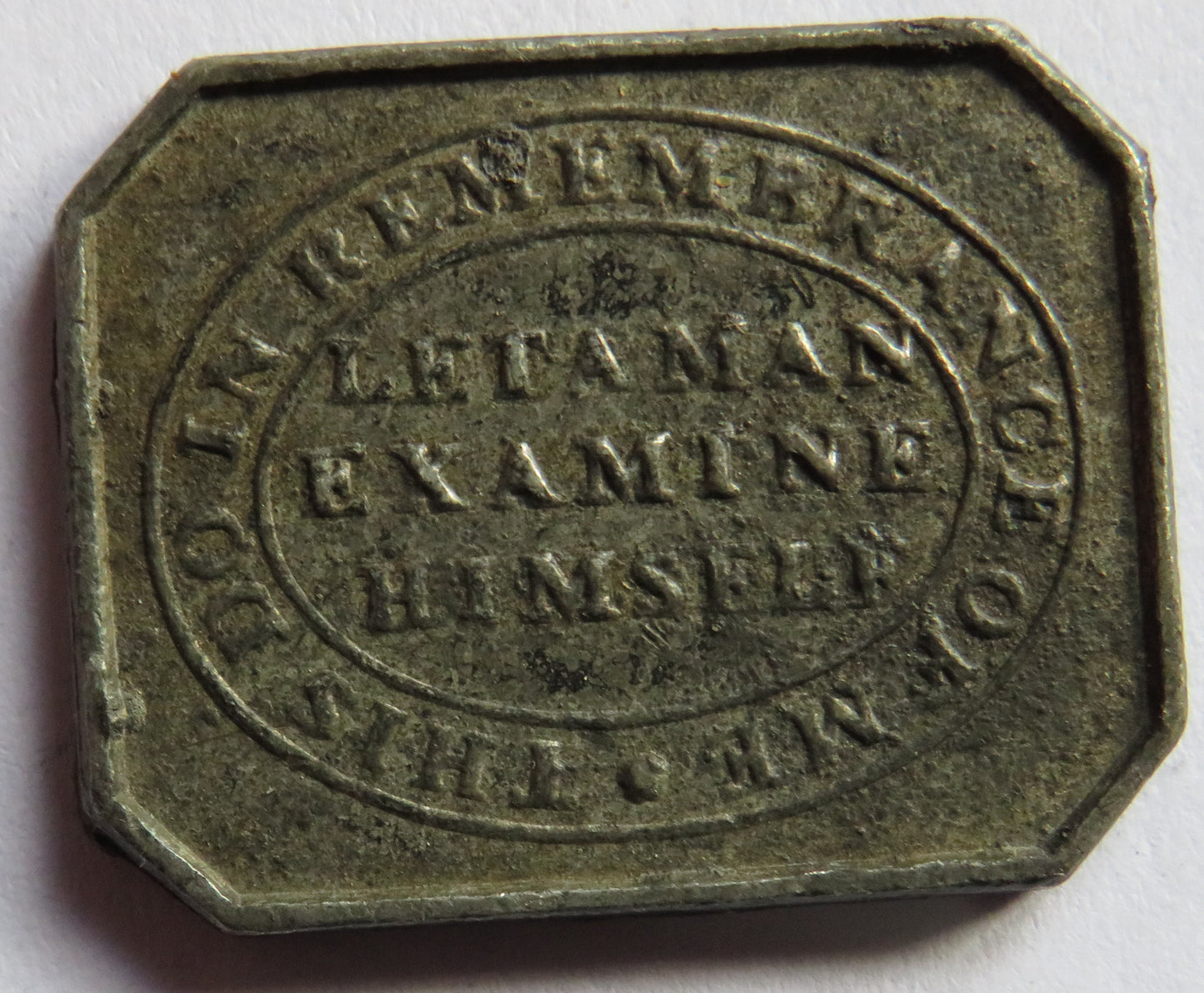 Free Church of Scotland North Leith 1843 Church Communion Token