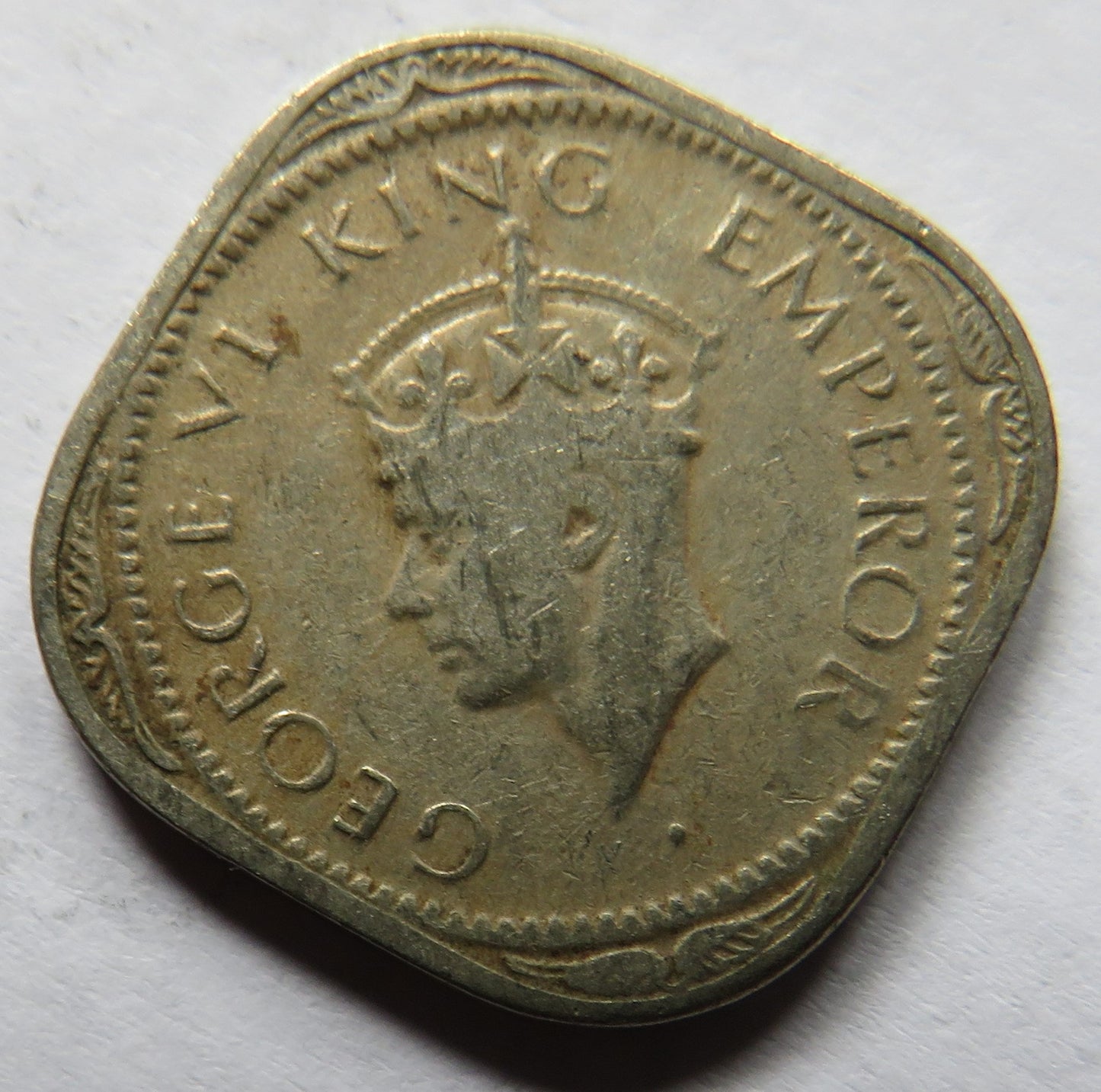 1947 King George VI India 1/2 Anna Coin