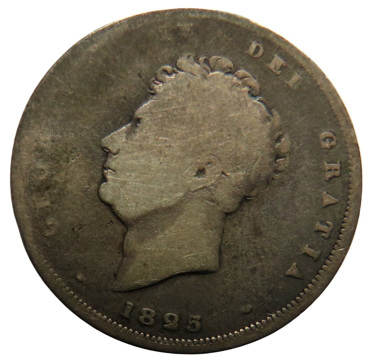 1825 King George IV Silver Shilling Coin - Great Britain