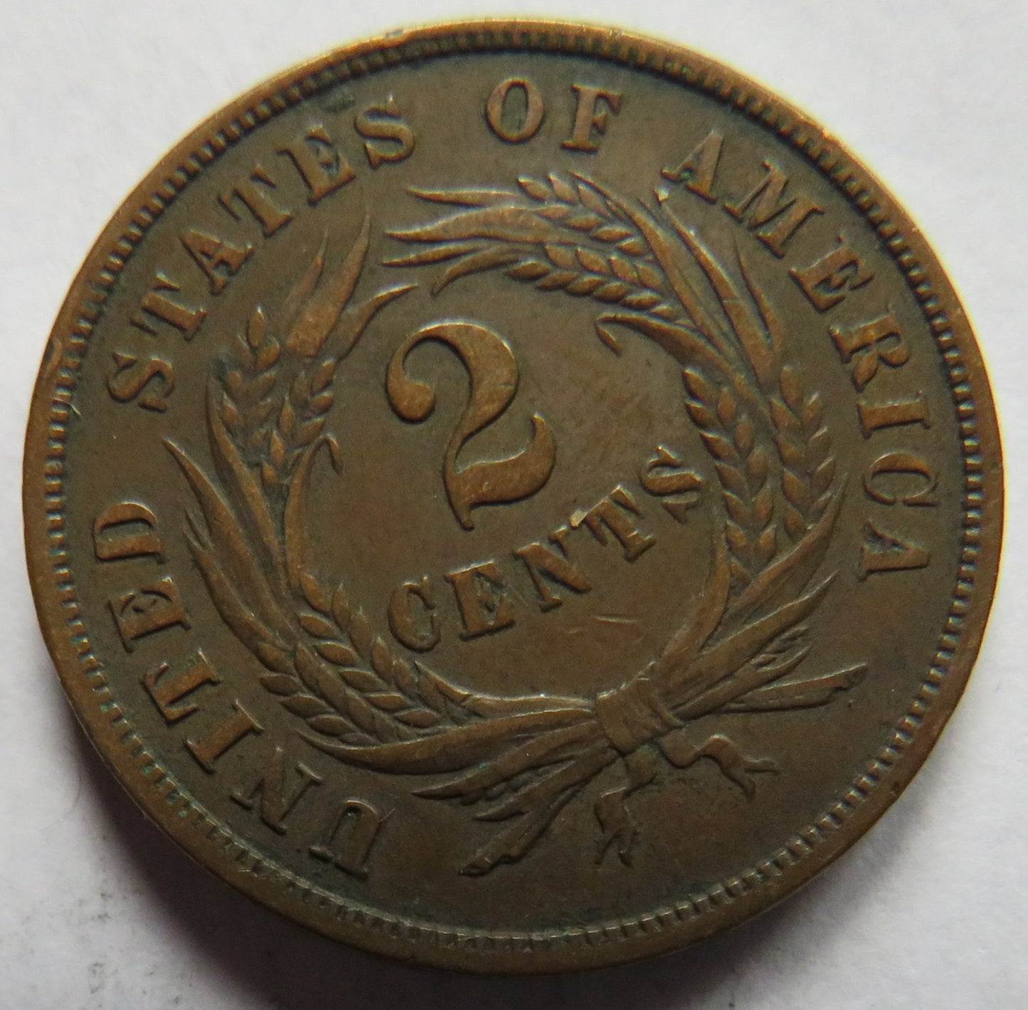 1864 USA Shield 2 Cents Coin