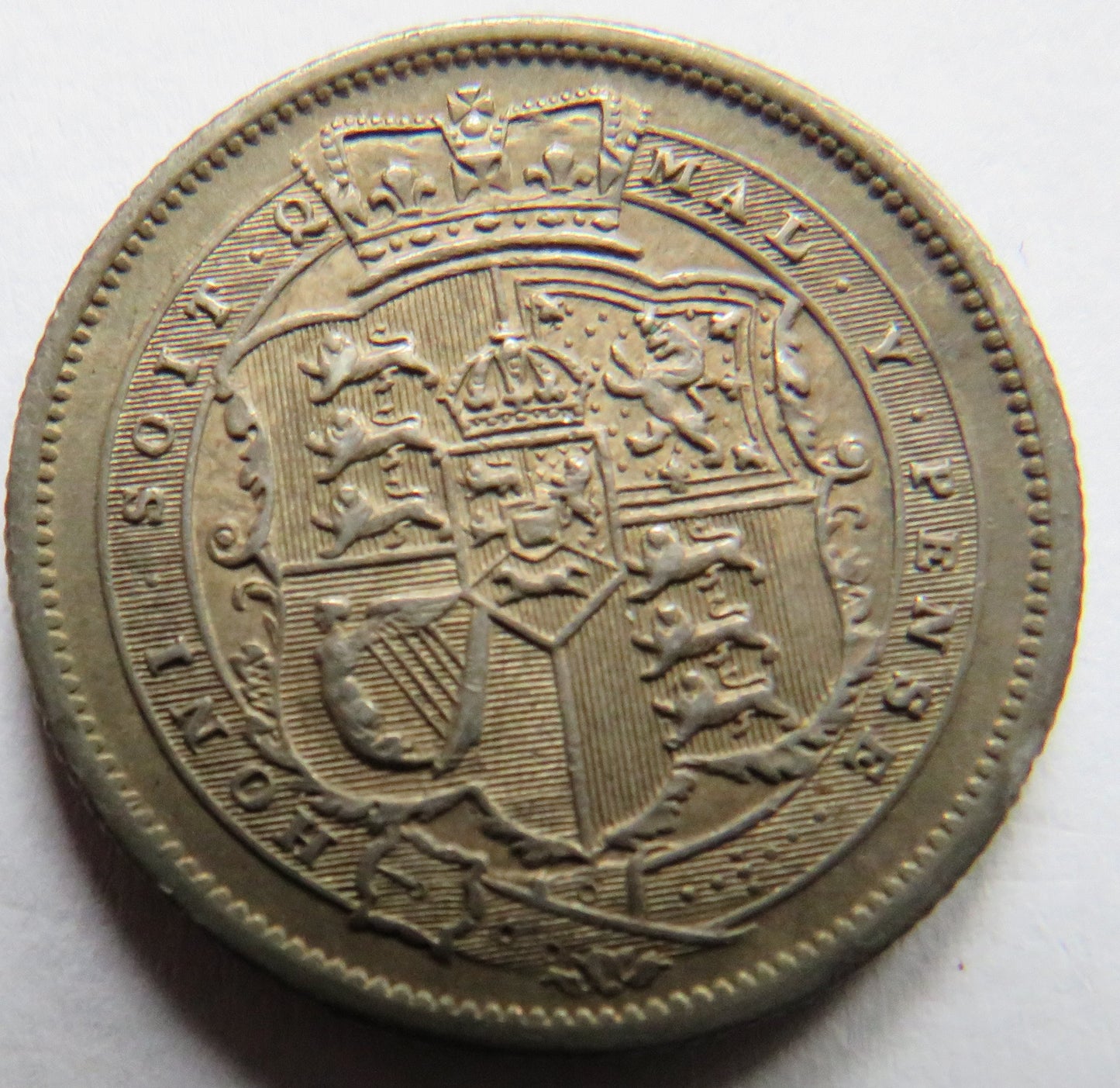 1816 King George III Silver Shilling Coin - Great Britain