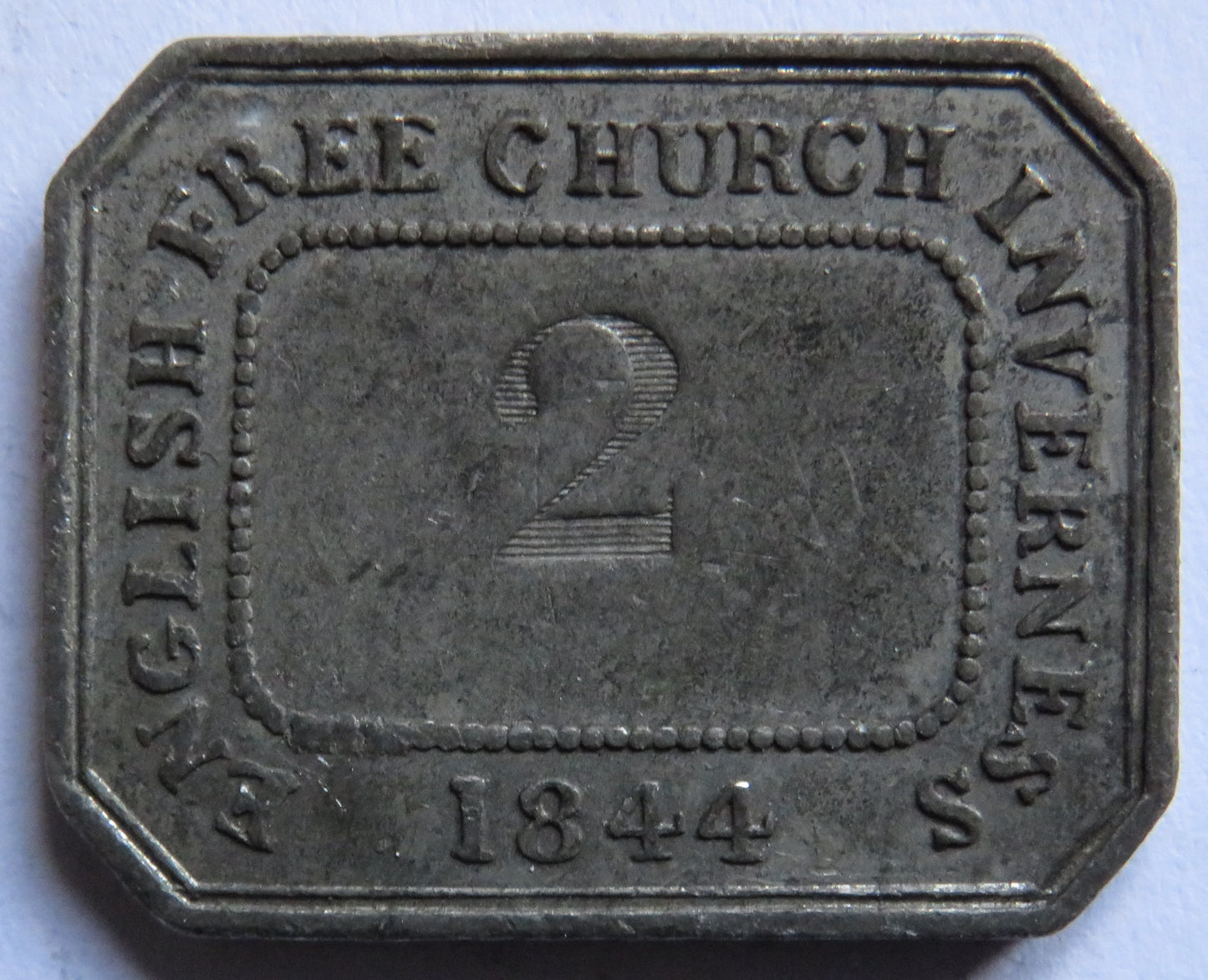 English Free Church Inverness 1844 Communion Token - Scotland