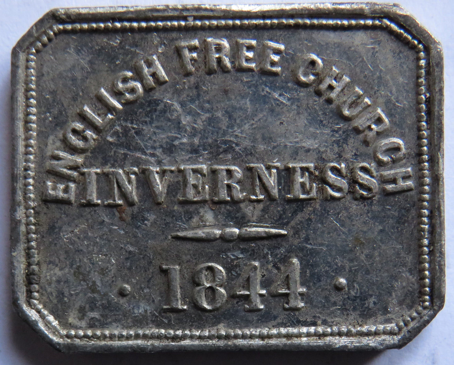 English Free Church Inverness 1844 Communion Token - Scotland