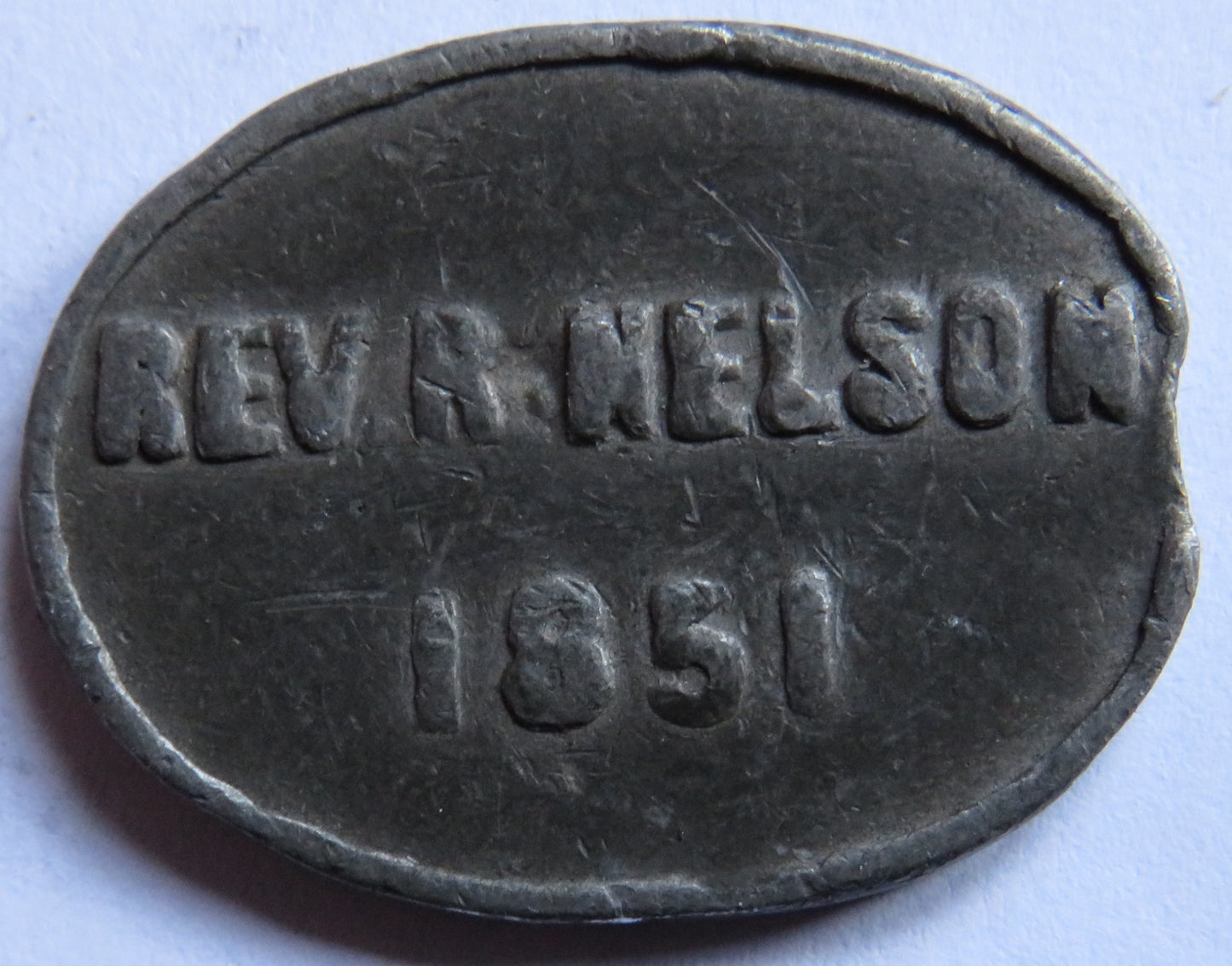1851 Pitcairn Rev. R. Nelson Scottish Church Communion Token