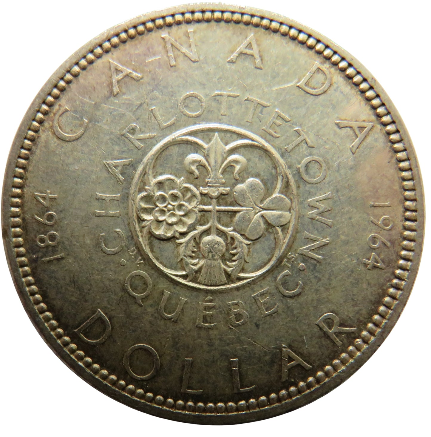 1964 Queen Elizabeth II Canada Silver $1 One Dollar Coin