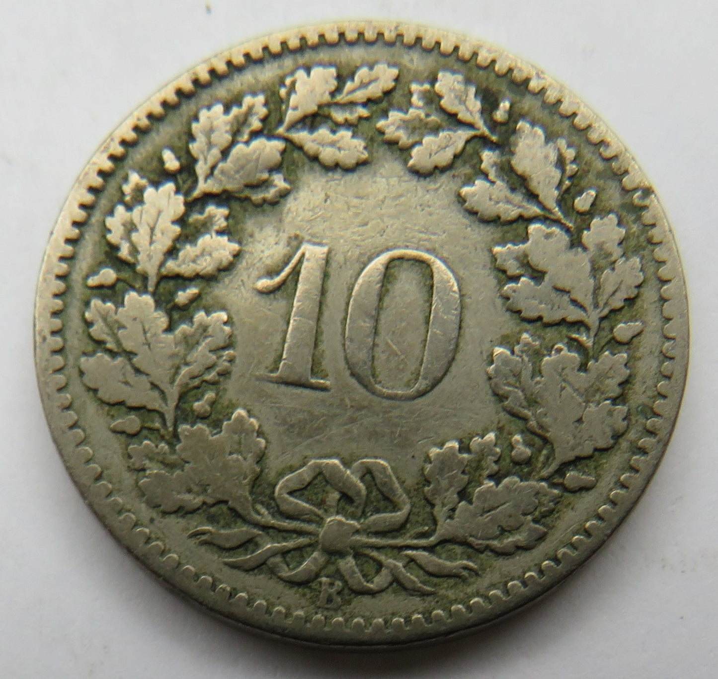 1883 Switzerland 10 Rappen Coin