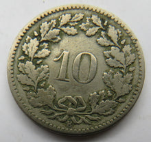 Load image into Gallery viewer, 1883 Switzerland 10 Rappen Coin
