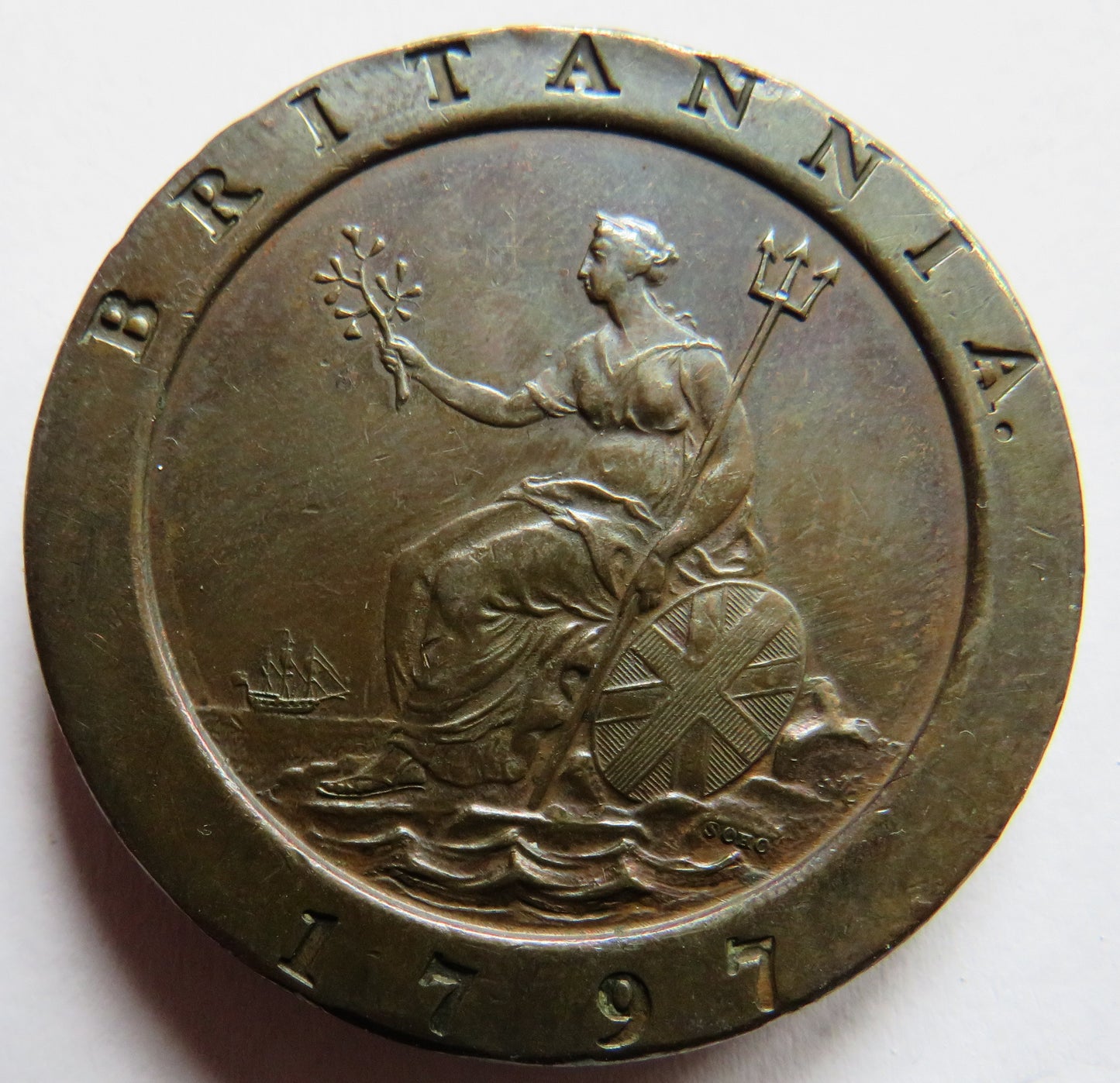 1797 King George III Cartwheel Twopence Coin