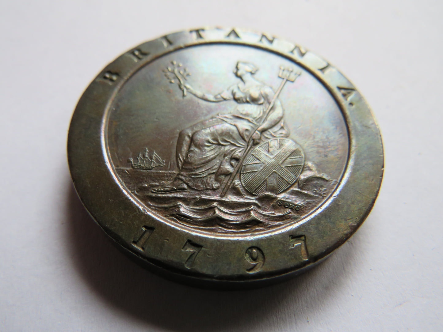 1797 King George III Cartwheel Twopence Coin