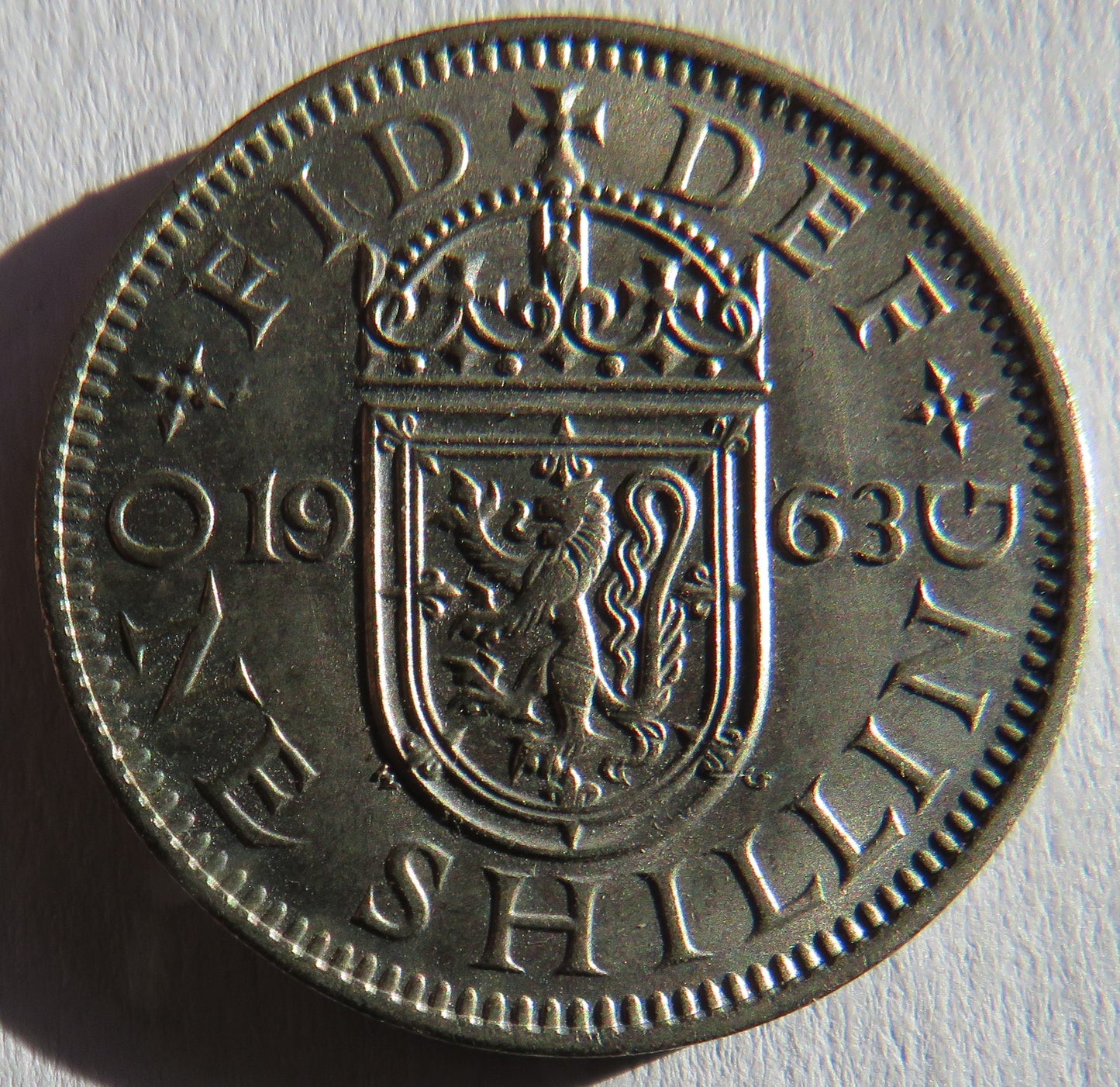 1963 Queen Elizabeth II Scottish Shilling Coin High Grade - Great Britain