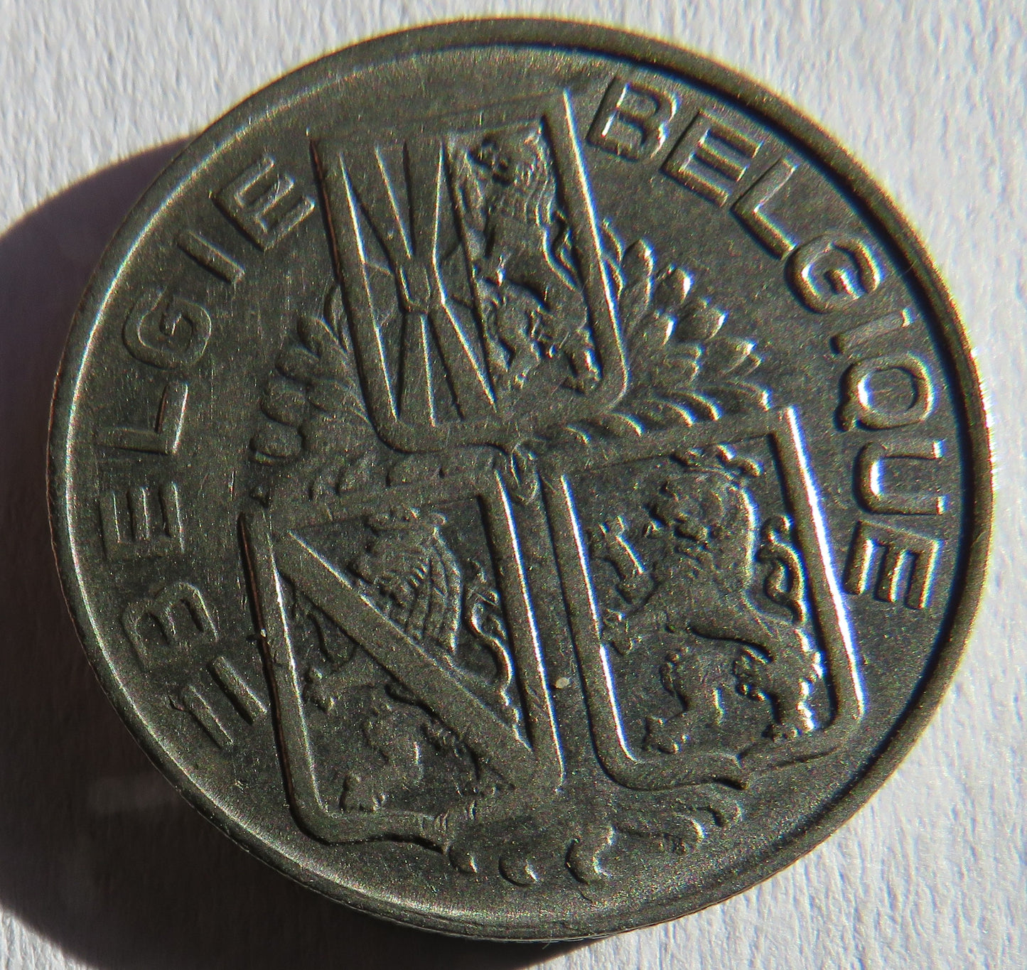 1939 Belgium One Franc Coin