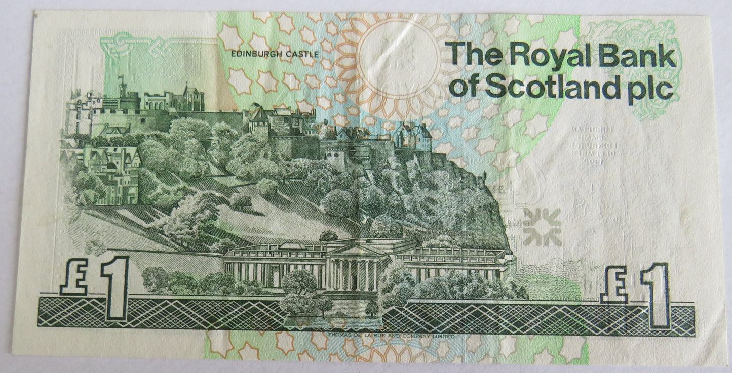1992 The Royal Bank of Scotland £1 Banknote European Summit Edinburgh