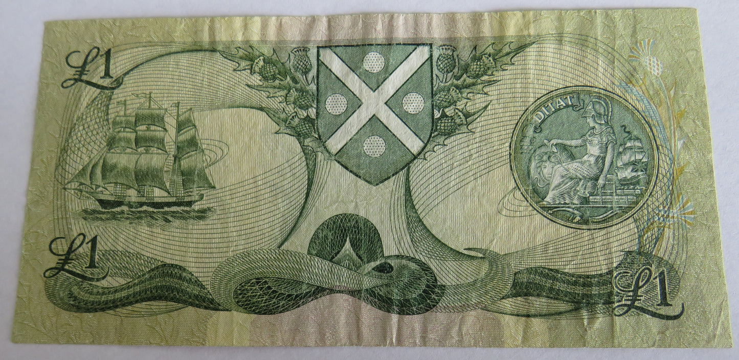 1988 Bank of Scotland £1 One Pound Banknote