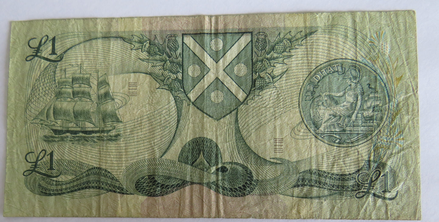 1979 Bank of Scotland £1 One Pound Banknote
