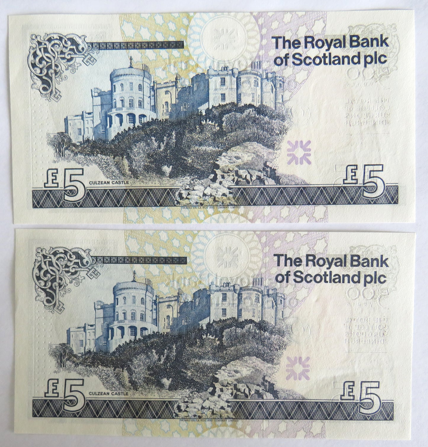 2005 The Royal Bank of Scotland Consecutive £5 Notes The Royal College of Surgeons