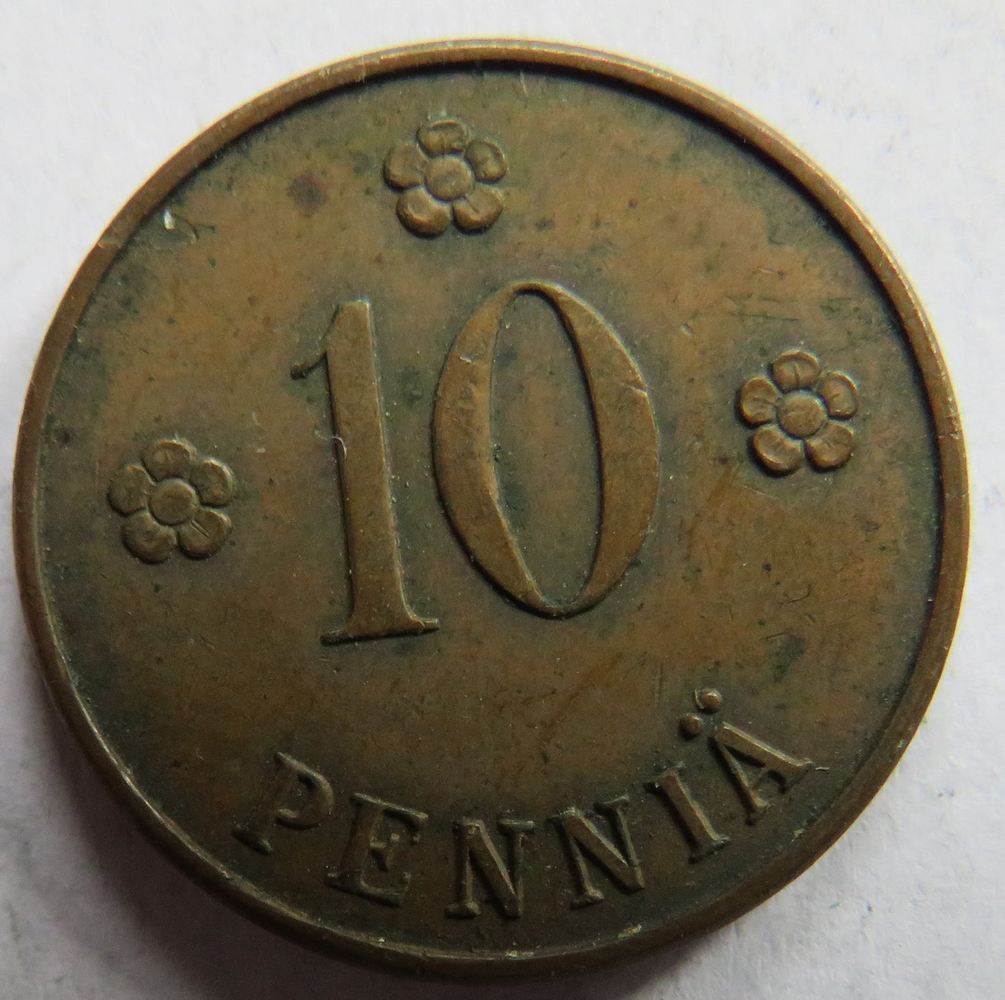 1926 Finland 10 Pennia Coin