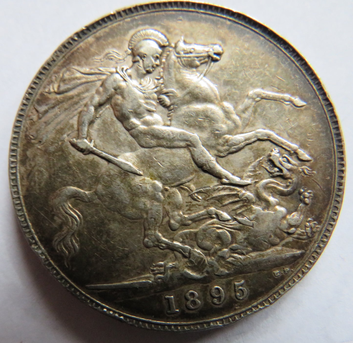 1895 LVIII Queen Victoria Silver Crown Coin In Better Grade - Great Britain