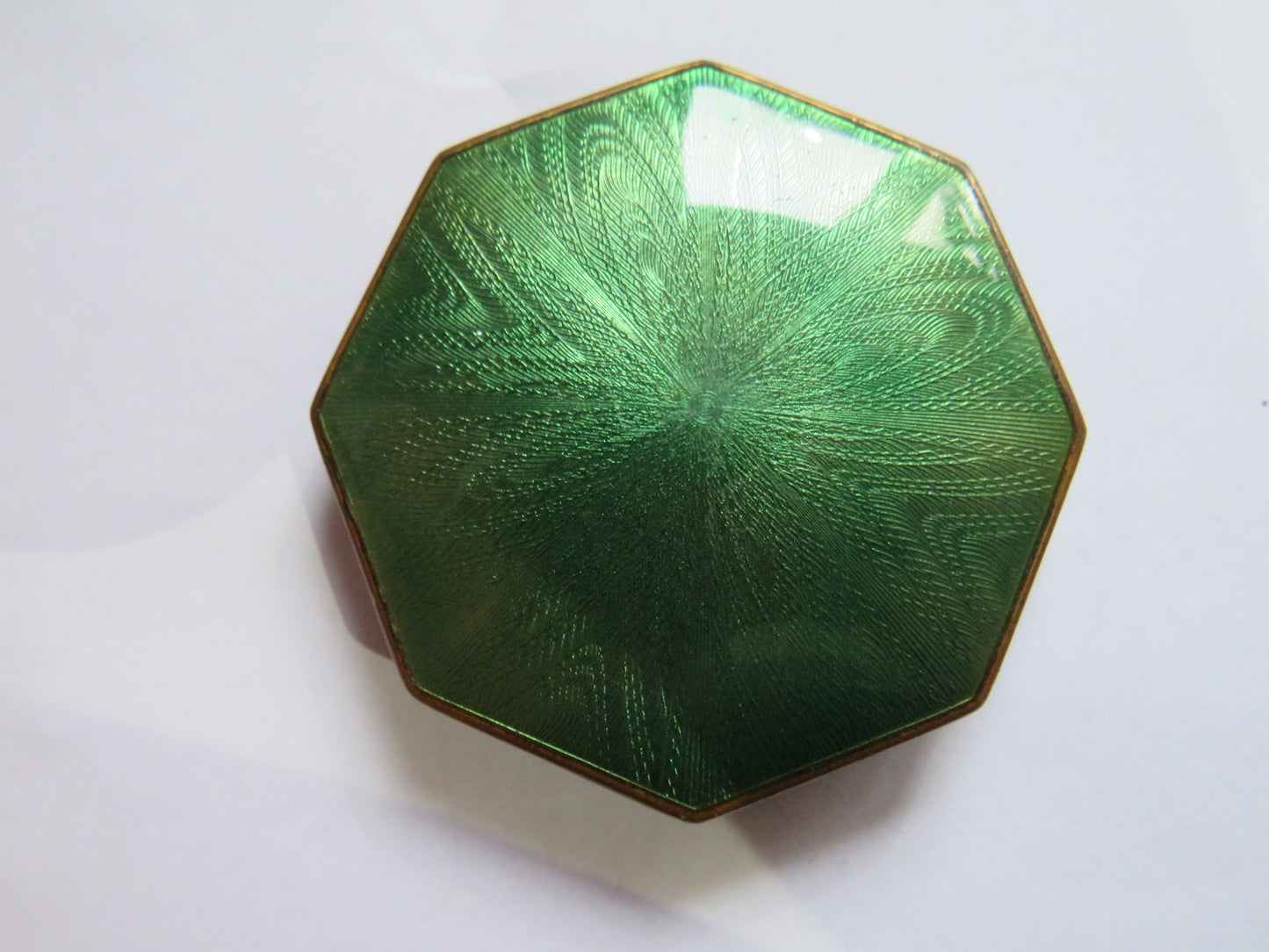 Antique Enamelled Powder Compact With Image of Ship