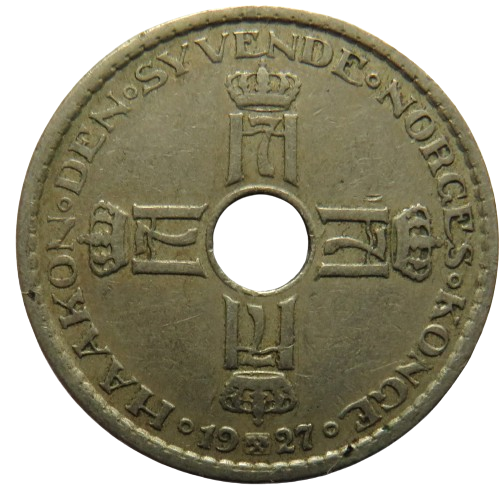 1927 Norway One Krone Coin