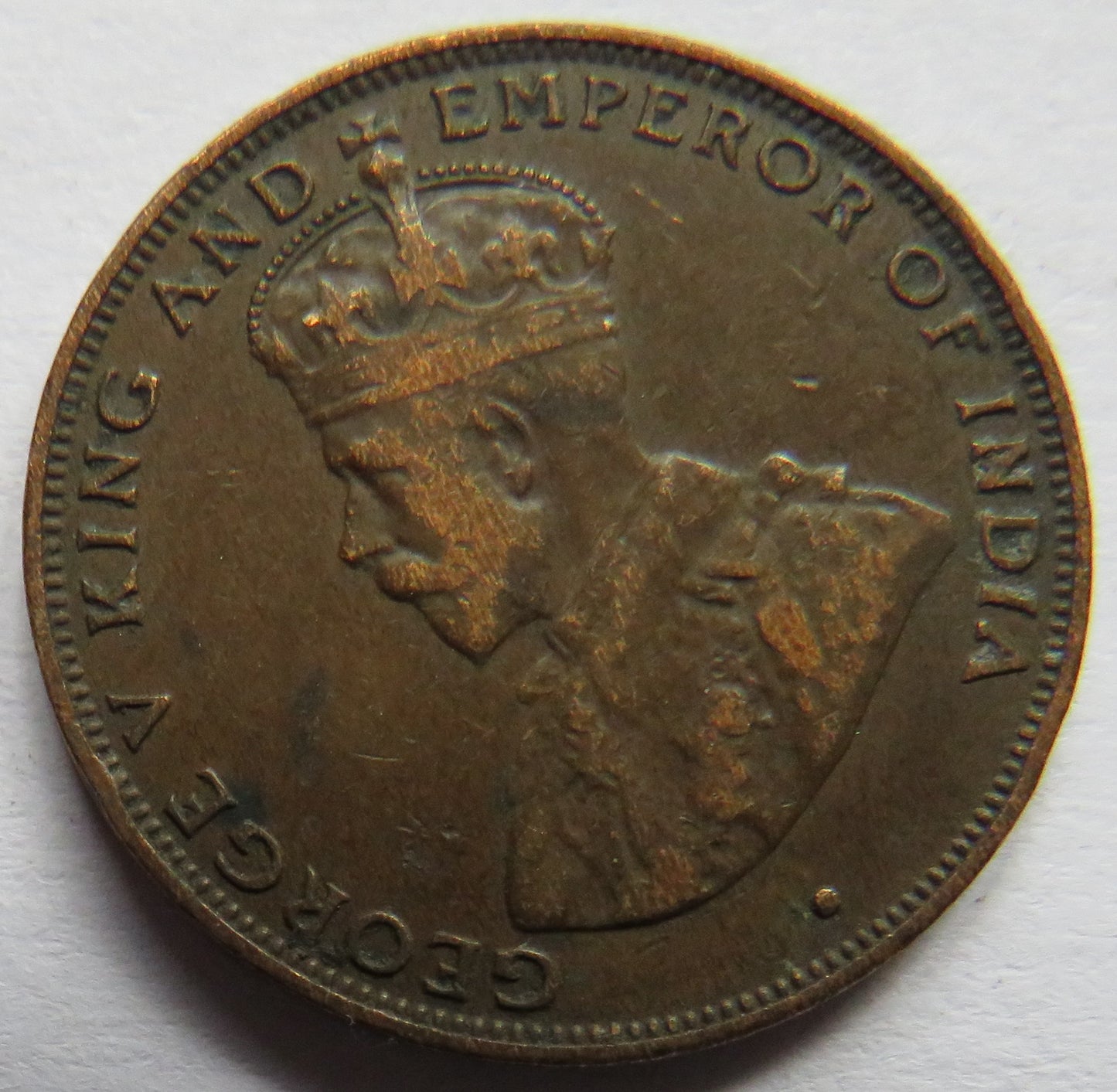 1933 King George V Hong Kong One Cent Coin