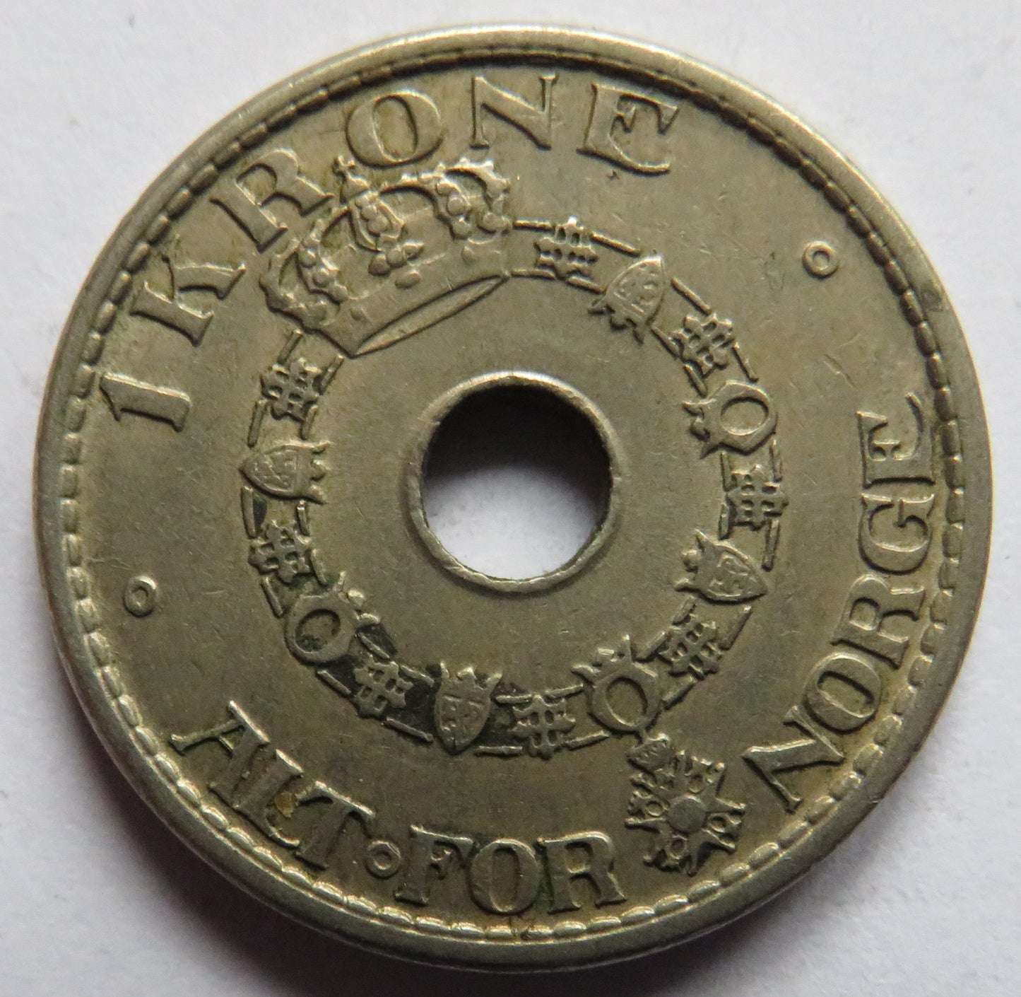 1950 Norway One Krone Coin