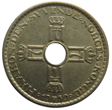 Load image into Gallery viewer, 1950 Norway One Krone Coin
