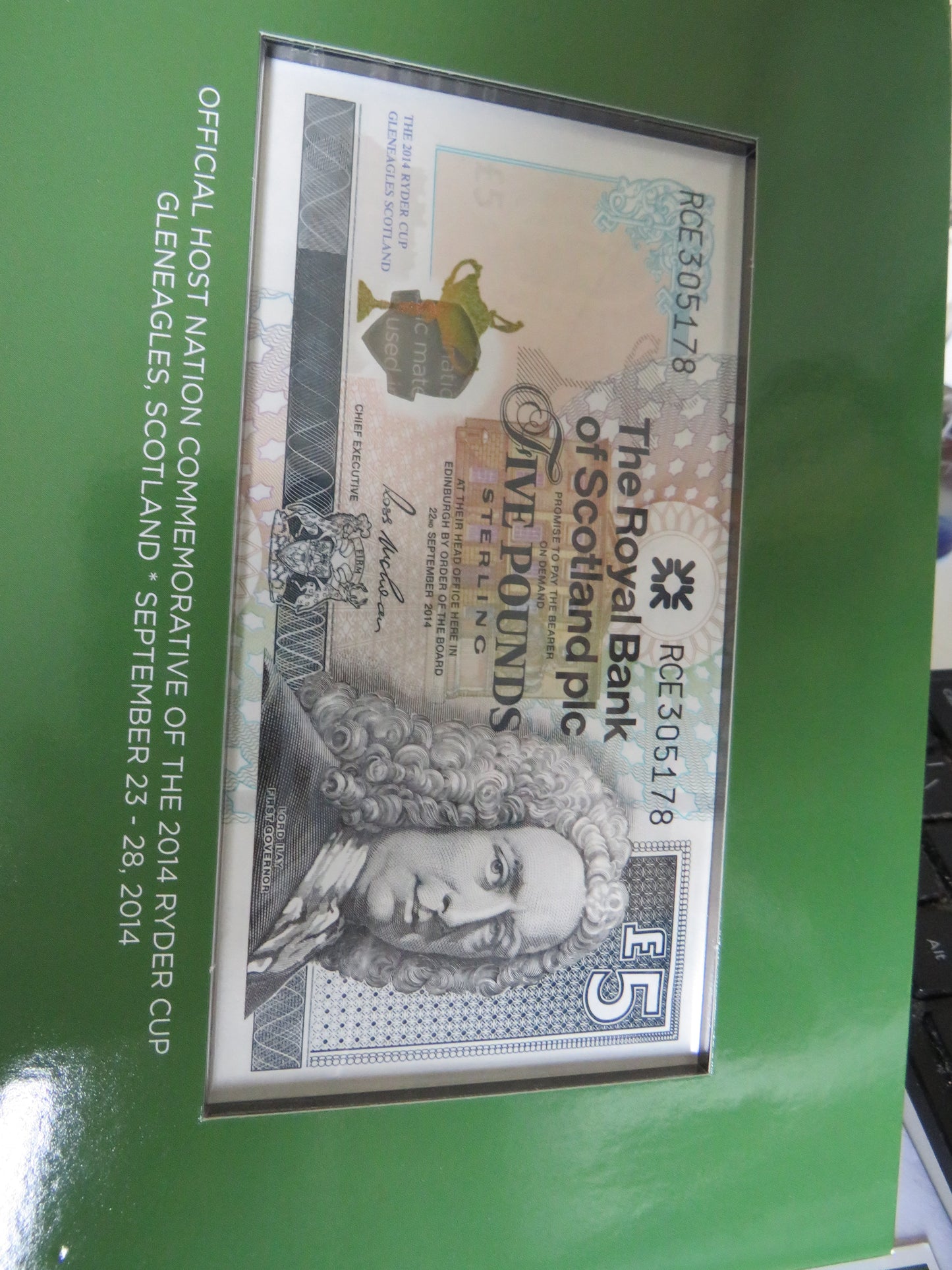 The 2014 Ryder Cup Commemorative Banknote Royal Bank of Scotland £5