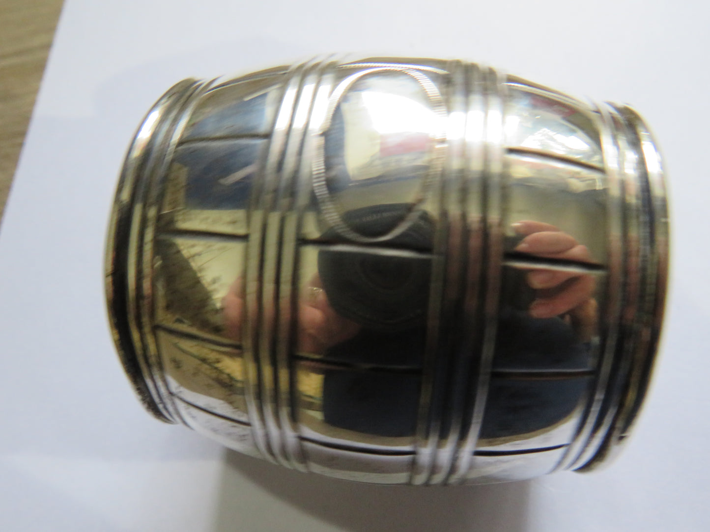 Antique Russian Silver Barrel Shaped Pot Hallmarked For 1861 St Petersburg