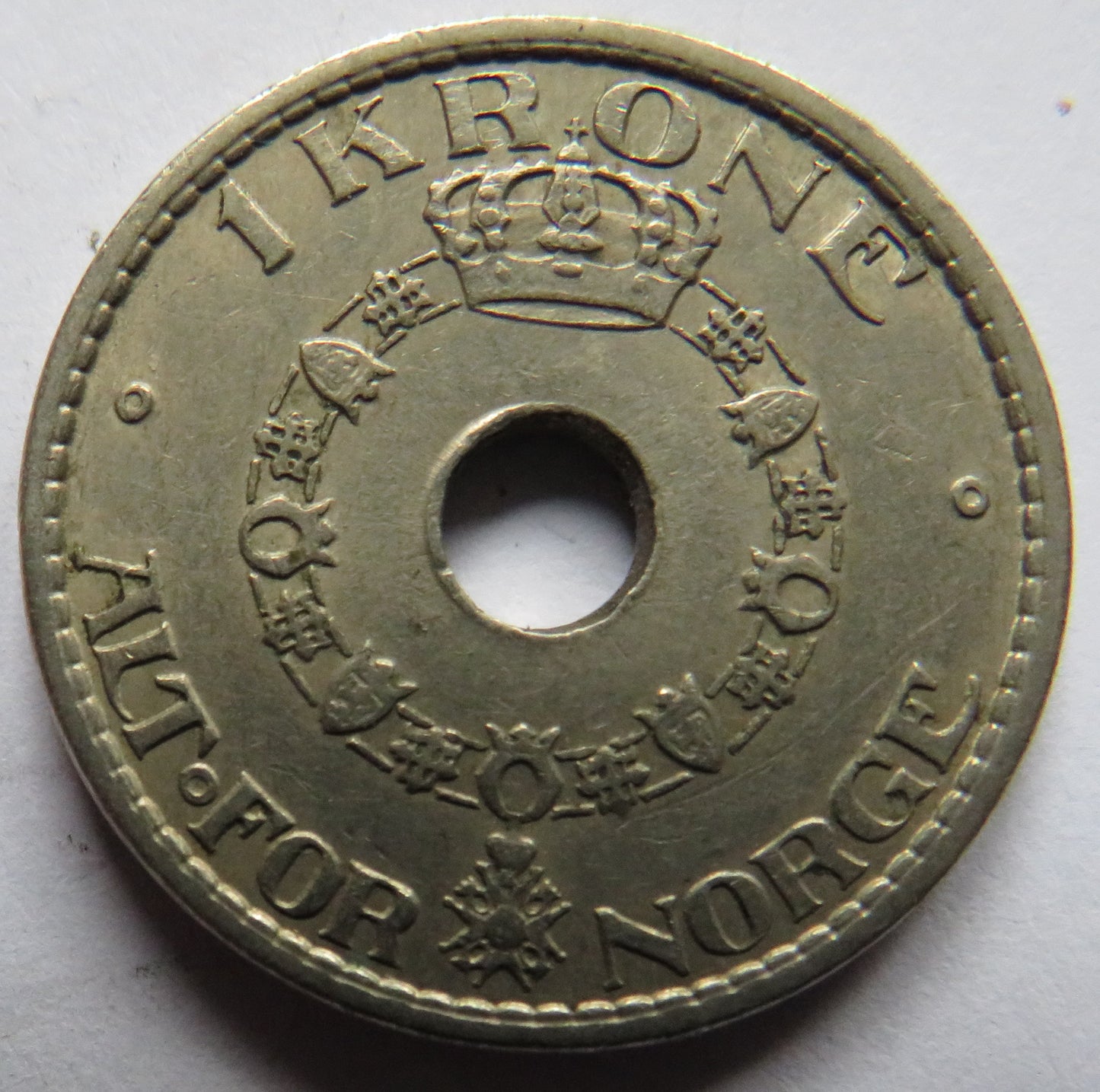 1950 Norway One Krone Coin
