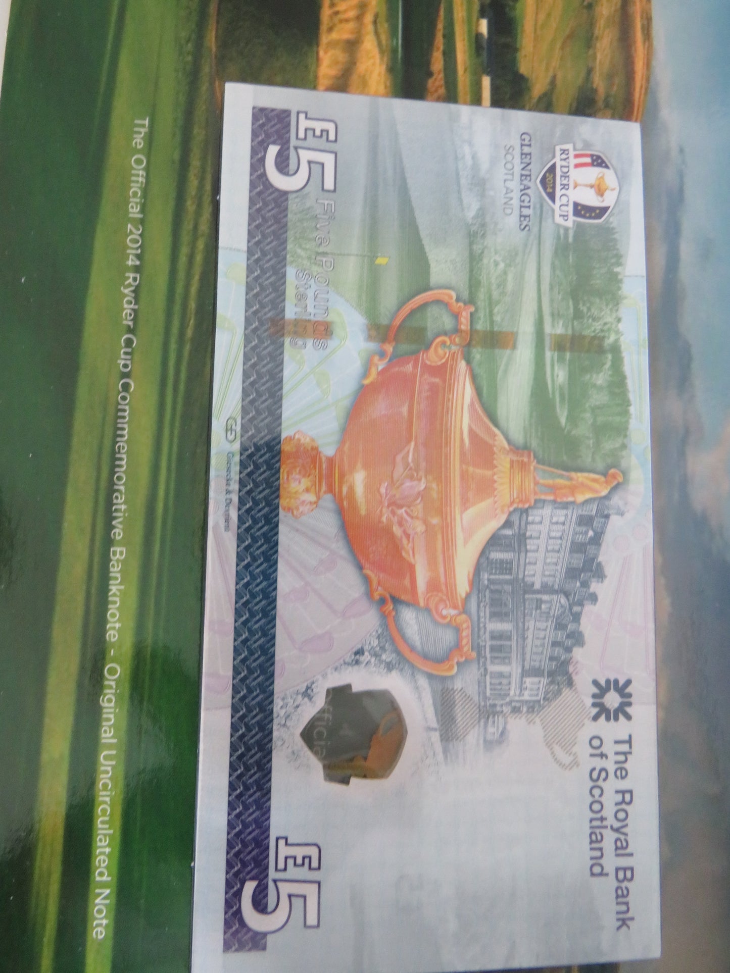 The 2014 Ryder Cup Commemorative Banknote Royal Bank of Scotland £5