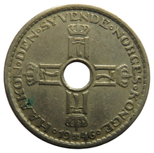 Load image into Gallery viewer, 1946 Norway One Krone Coin
