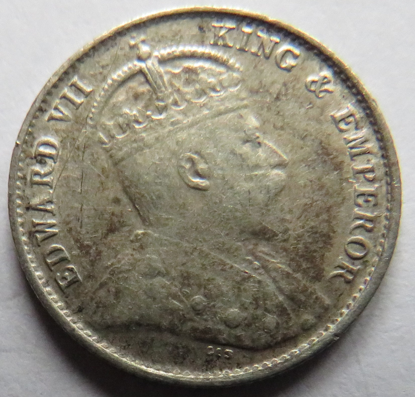 1904 King Edward VII Hong Kong Silver 5 Cents Coin