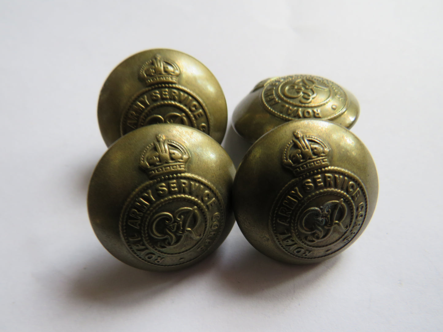 Antique Set of 4 Royal Army Service Corps Buttons By Gaunt, London