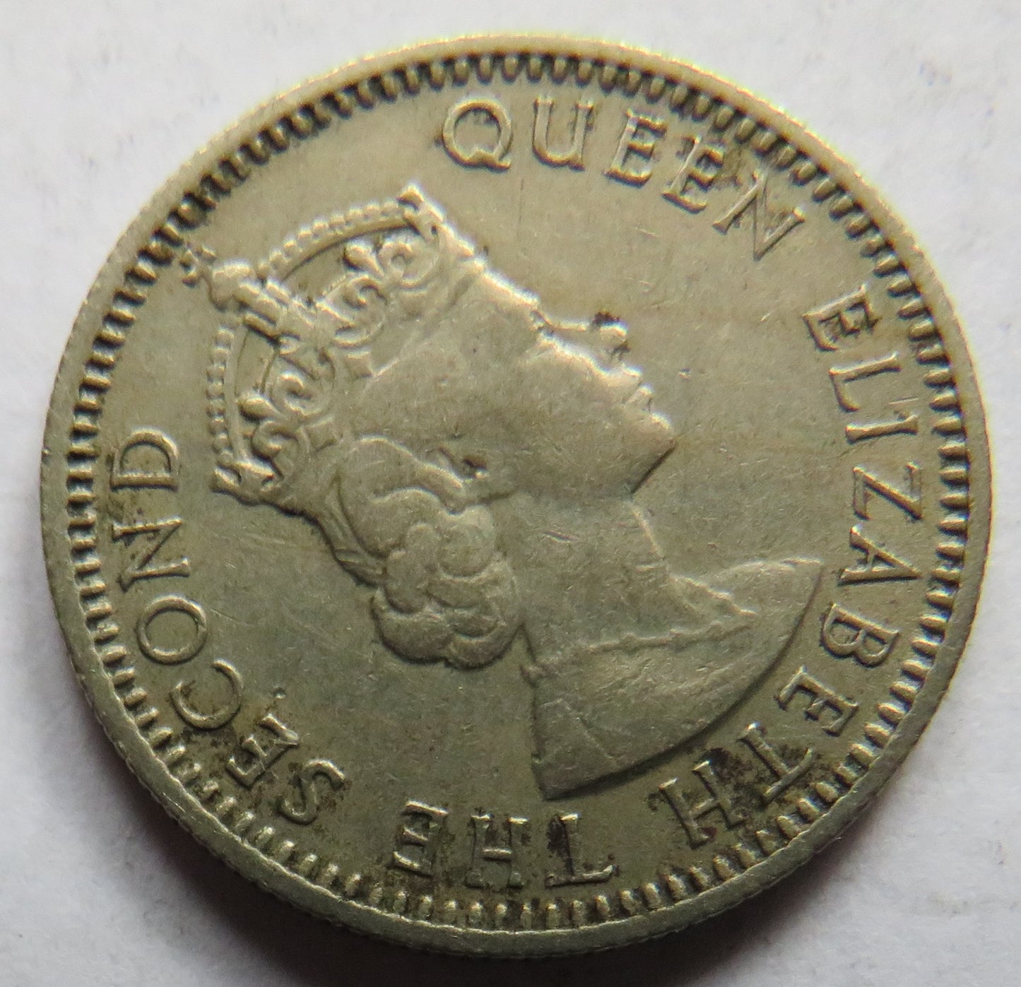 1955 Queen Elizabeth II Cyprus 25 Mils Coin