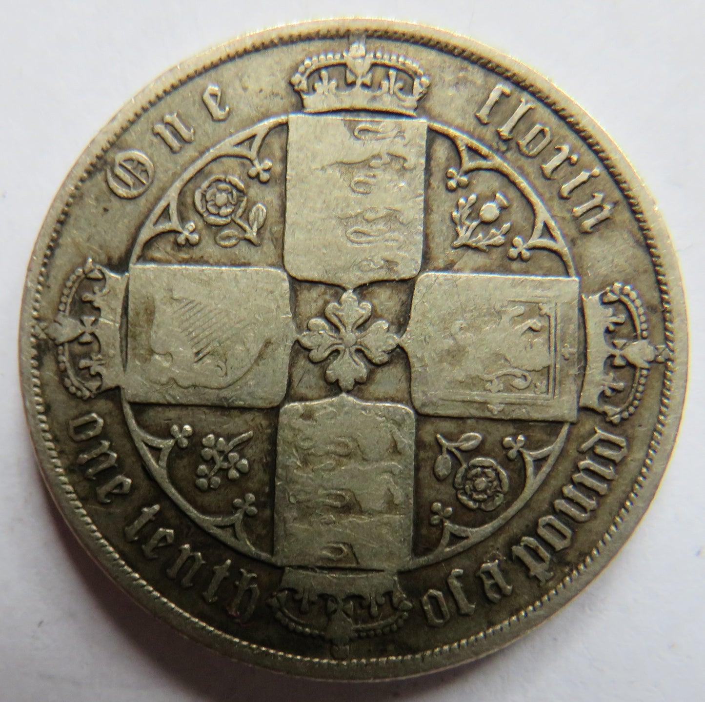 1878 Queen Victoria Silver Gothic Florin Coin