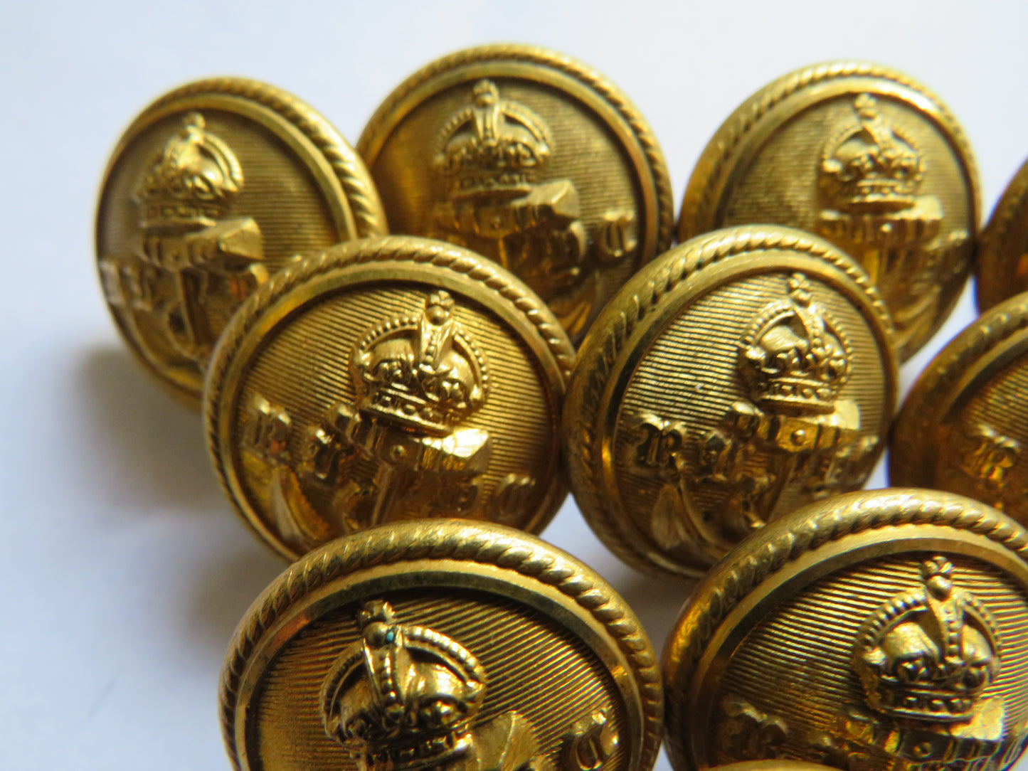 Antique Set of 10 Buttons Of Royal Navy Yacht Club By Firmin & Sons