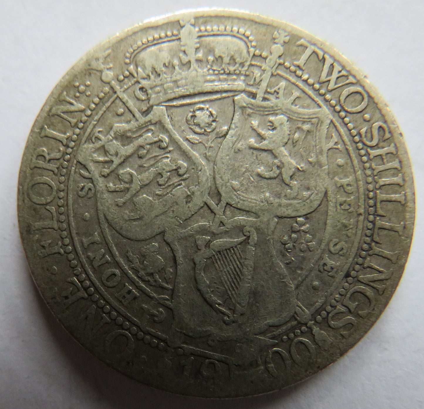 1900 Queen Victoria Silver Florin / Two Shillings Coin
