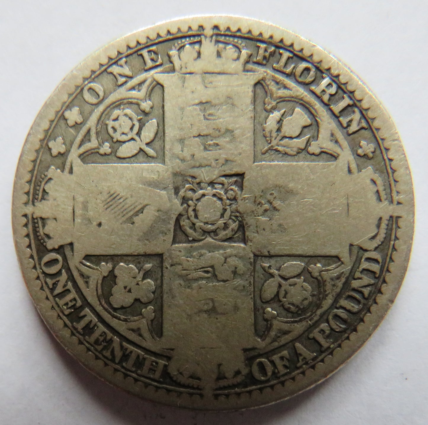 1849 Queen Victoria Silver Florin Coin "Godless" Type