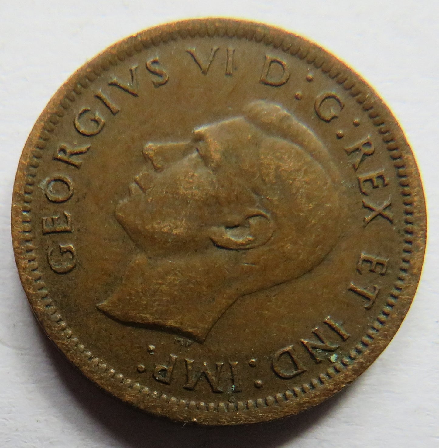 1938 King George VI Canada One Cent Coin
