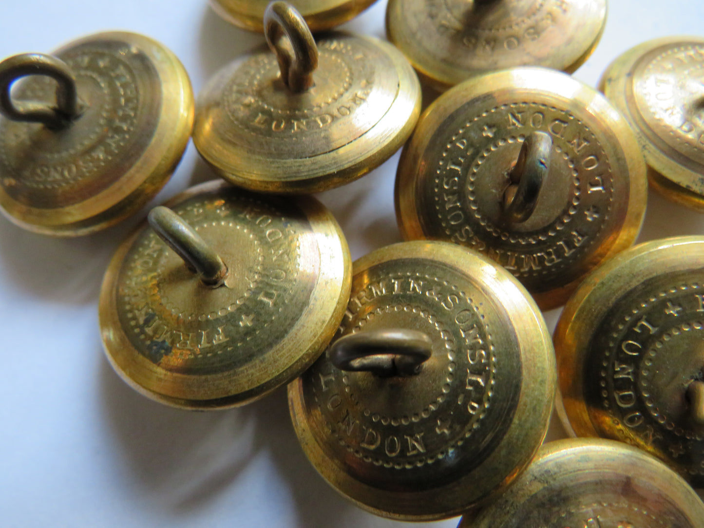 Antique Set of 10 Buttons Of Royal Navy Yacht Club By Firmin & Sons